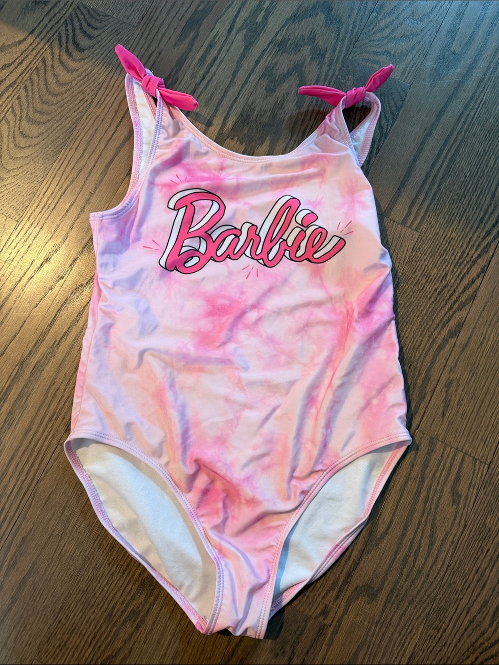 Barbie Pink Tie-Dye One-Piece Swimwear with Logo